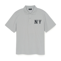 Áo Polo MLB Basic Coopers Logo Overfit Collar T-Shirt New York Yankees Grey