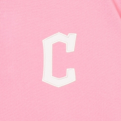 Áo Polo MLB Korea Varsity Shoulder Color Overfit Collar Cleveland Guardians Pink