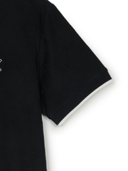 Áo Polo MLB Dia Mono Jacquard Collar T-Shirt New York Yankees Black