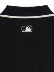 Áo Polo MLB Dia Mono Jacquard Collar T-Shirt New York Yankees Black