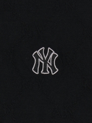 Áo Polo MLB Women's Dia Mono Tonton Jacquard Collar T-Shirt New York Yankees Black