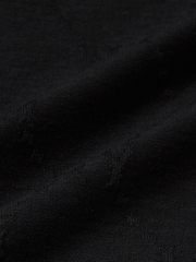 Áo Polo MLB Women's Dia Mono Tonton Jacquard Collar T-Shirt New York Yankees Black