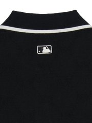 Áo Polo MLB Women's Dia Mono Tonton Jacquard Collar T-Shirt New York Yankees Black