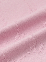 Áo Polo MLB Women's Dia Mono Tonton Jacquard Collar T-Shirt New York Yankees Pink