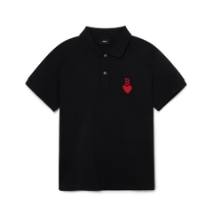 Áo Polo MLB Heart Small Logo Comfortable Fit Boston Red Sox Black