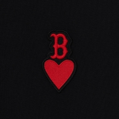 Áo Polo MLB Heart Small Logo Comfortable Fit Boston Red Sox Black