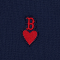 Áo Polo MLB Heart Small Logo Comfortable Fit Boston Red Sox Navy