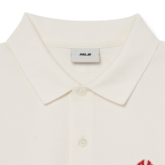 Áo Polo MLB Heart Small Logo Comfortable Fit New York Yankees Ivory