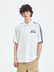 Áo Polo MLB Varsity Sportive Overfit Collar T-Shirt New York Yankees Ivory