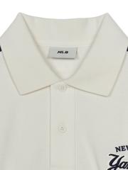 Áo Polo MLB Varsity Sportive Overfit Collar T-Shirt New York Yankees Ivory