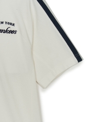 Áo Polo MLB Varsity Sportive Overfit Collar T-Shirt New York Yankees Ivory
