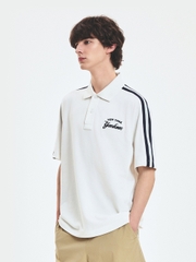 Áo Polo MLB Varsity Sportive Overfit Collar T-Shirt New York Yankees Ivory