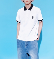 Áo Polo MLB Men's Basic Comfortable Fit Collar Boston Red Sox Ivory