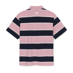 Áo Polo MLB Varsity Stripe Overfit Collar T-Shirt Boston Red Sox Pink
