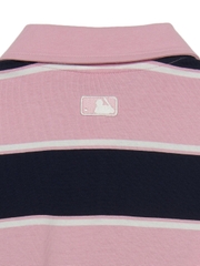 Áo Polo MLB Varsity Stripe Overfit Collar T-Shirt Boston Red Sox Pink