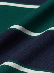 Áo Polo MLB Varsity Stripe Overfit Collar T-Shirt New York Yankees Green