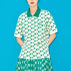 Áo Polo MLB Women's Classic Monogram Full Board New York Yankees N.Green