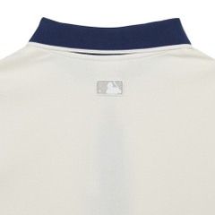 Áo Polo MLB Women's Partial Monogram Collar LA Dodgers Cream