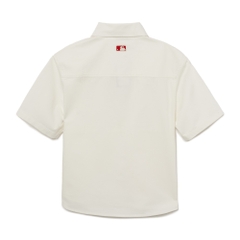 Áo Sơ Mi MLB Women's Heart Solid Denim Boston Red Sox Cream