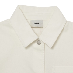 Áo Sơ Mi MLB Women's Heart Solid Denim Boston Red Sox Cream