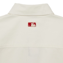 Áo Sơ Mi MLB Women's Heart Solid Denim Boston Red Sox Cream