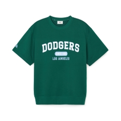 Áo Sweatshirt MLB Korea Varsity Short Sleeve LA Dodgers Green