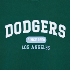 Áo Sweatshirt MLB Korea Varsity Short Sleeve LA Dodgers Green