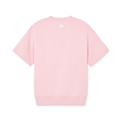 Áo Sweatshirt MLB Korea Varsity Short Sleeve New York Yankees Pink