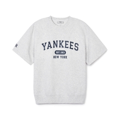 Áo Sweatshirt MLB Korea Varsity Short Sleeve New York Yankees Grey