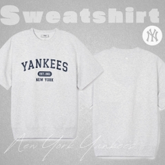 Áo Sweatshirt MLB Korea Varsity Short Sleeve New York Yankees Grey