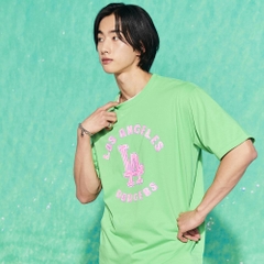 Áo Thun Basic Neon Logo Overfit LA Dodgers N.Green