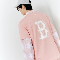 Áo Thun MLB Basic Back Big-Logo Boston Red Sox Pink