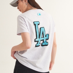 Áo Thun MLB Basic-Back Logo LA Dodgers Melange Grey