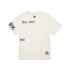 Áo Thun MLB Basic-Canvas New York Yankees Cream