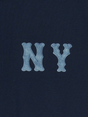 Áo Thun MLB Basic Denim-like Coopers Overfit Short Sleeve T-shirt New York Yankees Navy