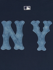Áo Thun MLB Basic Denim-like Coopers Overfit Short Sleeve T-shirt New York Yankees Navy