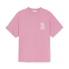 Áo Thun MLB Basic Street Logo Overfit Short Sleeve T-Shirt Boston Red Sox Pink