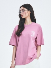 Áo Thun MLB Basic Street Logo Overfit Short Sleeve T-Shirt Boston Red Sox Pink