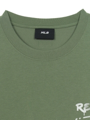 Áo Thun MLB Basic Street Logo Overfit Short Sleeve T-Shirt Boston Red Sox Khaki