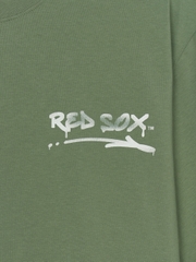 Áo Thun MLB Basic Street Logo Overfit Short Sleeve T-Shirt Boston Red Sox Khaki