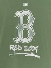 Áo Thun MLB Basic Street Logo Overfit Short Sleeve T-Shirt Boston Red Sox Khaki