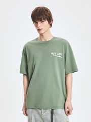 Áo Thun MLB Basic Street Logo Overfit Short Sleeve T-Shirt Boston Red Sox Khaki