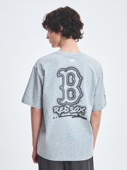 Áo Thun MLB Basic Street Logo Overfit Short Sleeve T-Shirt Boston Red Sox Grey