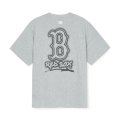 Áo Thun MLB Basic Street Logo Overfit Short Sleeve T-Shirt Boston Red Sox Grey