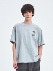 Áo Thun MLB Basic Street Logo Overfit Short Sleeve T-Shirt Boston Red Sox Grey