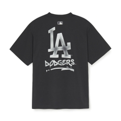 Áo Thun MLB Basic Street Logo Overfit Short Sleeve T-Shirt LA Dodgers Grey