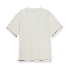 Áo Thun MLB Basic Coopers Logo Mega Overfit Functional Short Sleeve T-Shirt New York Yankees Ivory