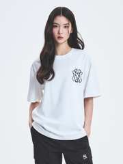 Áo Thun MLB Basic Street Logo Overfit Short Sleeve T-Shirt New York Yankees White