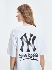 Áo Thun MLB Basic Street Logo Overfit Short Sleeve T-Shirt New York Yankees White
