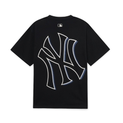Áo Thun MLB Basic Mega Logo Overfit New York Yankees Black